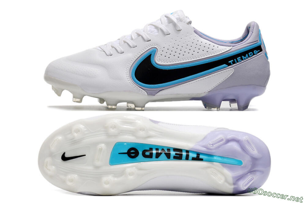 Men's Nike Tiempo Legend 9 Elite FG Football Boots - White/Jade/Black/Grey 1