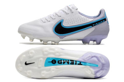 Men's Nike Tiempo Legend 9 Elite FG Football Boots - White/Jade/Black/Grey