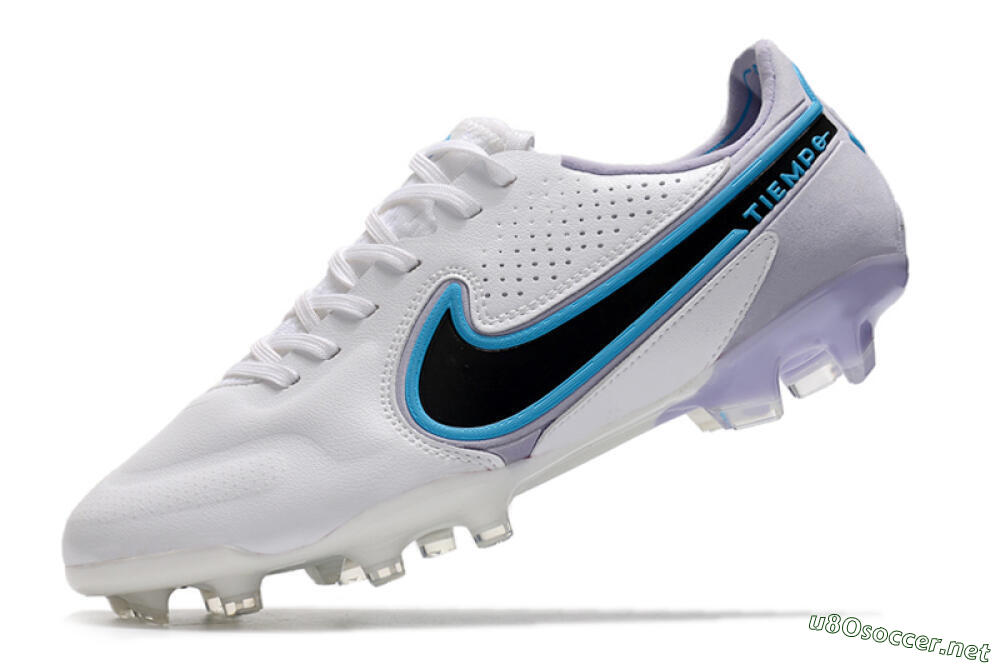 Men's Nike Tiempo Legend 9 Elite FG Football Boots - White/Jade/Black/Grey 5