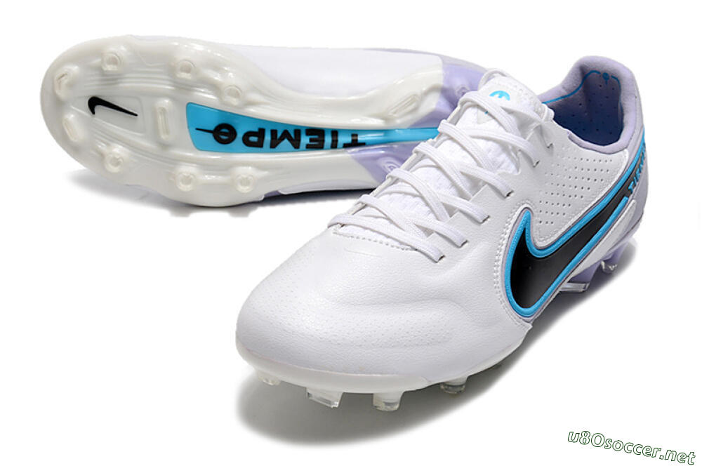 Men's Nike Tiempo Legend 9 Elite FG Football Boots - White/Jade/Black/Grey 3