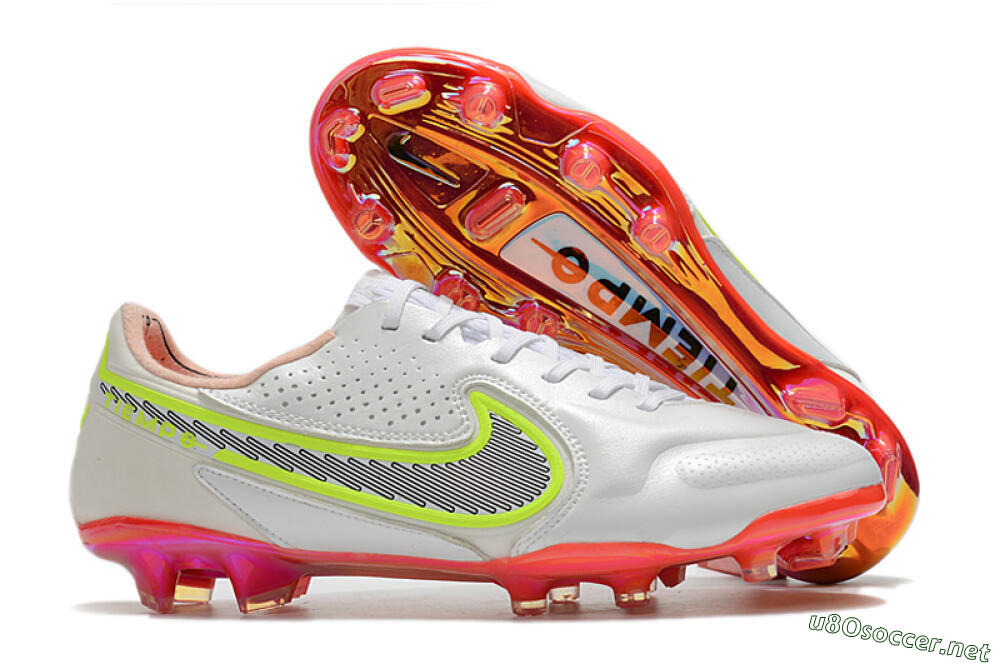 Men's Nike Tiempo Legend 9 Elite FG Football Boots - White/Yellow/Black/Gold 2