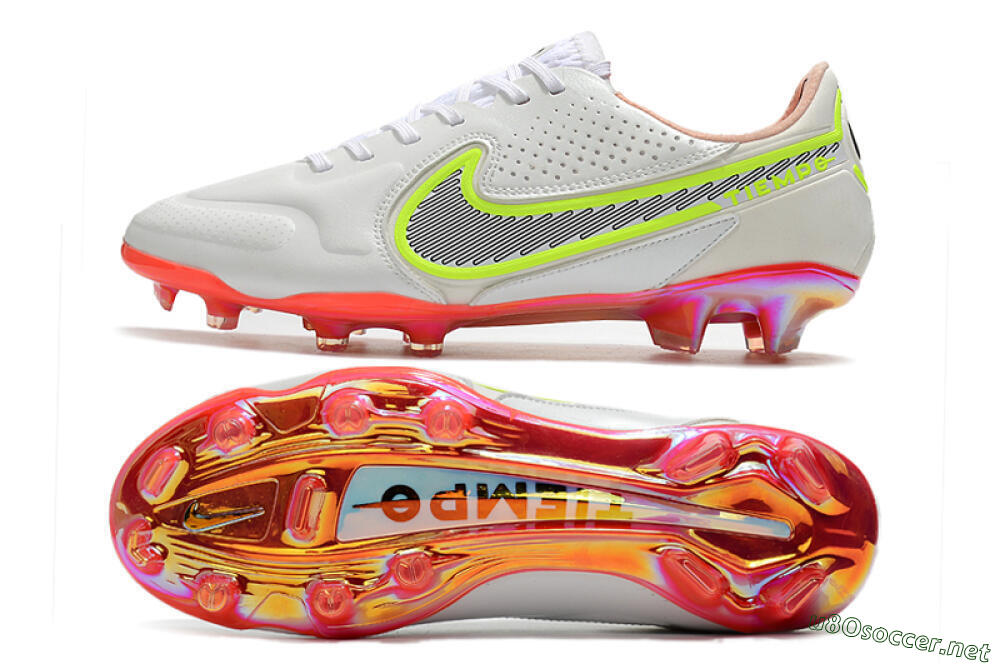 Men's Nike Tiempo Legend 9 Elite FG Football Boots - White/Yellow/Black/Gold 1