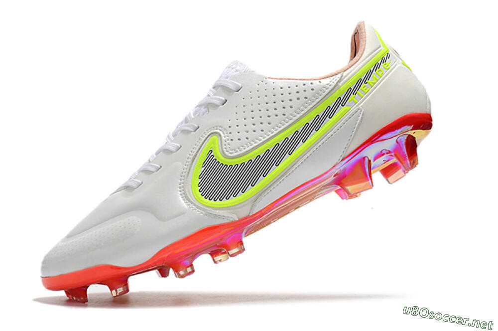 Men's Nike Tiempo Legend 9 Elite FG Football Boots - White/Yellow/Black/Gold 5