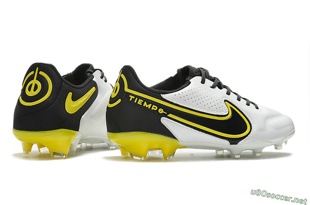 Men's Nike Tiempo Legend 9 Elite FG Football Boots - White/Yellow/Black 6