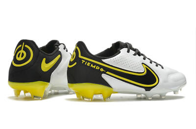 Men's Nike Tiempo Legend 9 Elite FG Football Boots - White/Yellow/Black