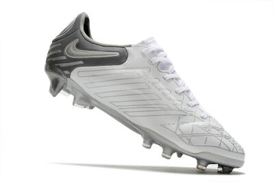 Men's Nike Tiempo Legend 9 Elite FG Football Boots - White/Grey/Silver