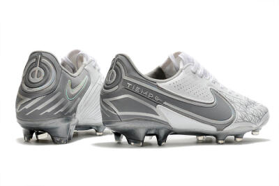 Men's Nike Tiempo Legend 9 Elite FG Football Boots - White/Grey/Silver
