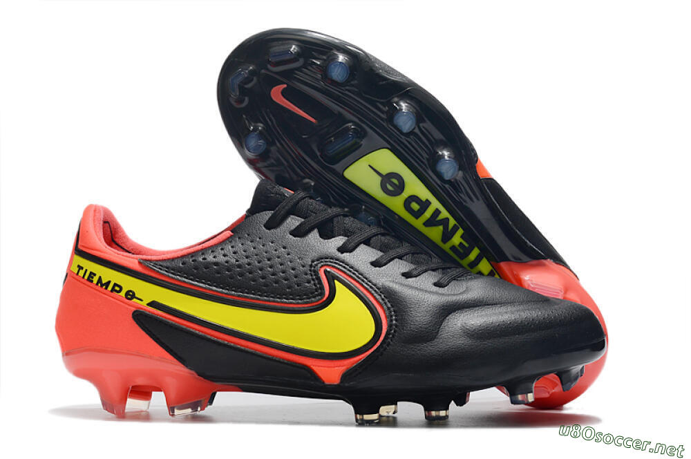 Men's Nike Tiempo Legend 9 Elite FG Football Boots - Black/Yellow/Red 2