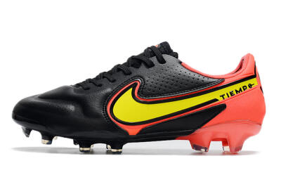 Men's Nike Tiempo Legend 9 Elite FG Football Boots - Black/Yellow/Red