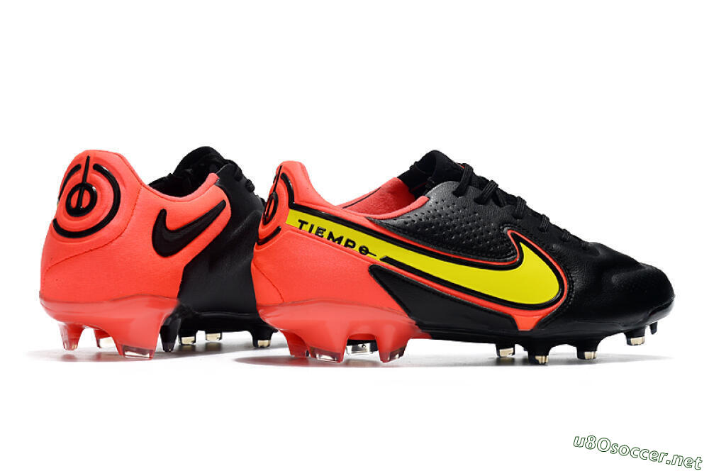 Men's Nike Tiempo Legend 9 Elite FG Football Boots - Black/Yellow/Red 6