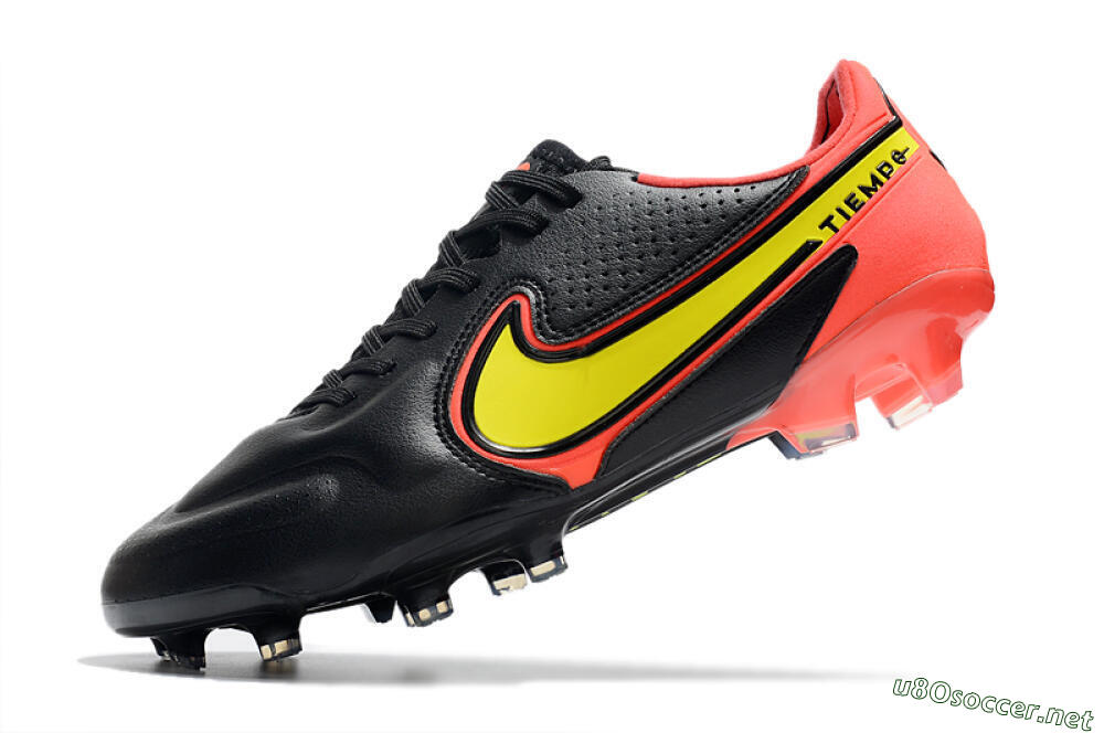Men's Nike Tiempo Legend 9 Elite FG Football Boots - Black/Yellow/Red 5