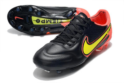 Men's Nike Tiempo Legend 9 Elite FG Football Boots - Black/Yellow/Red