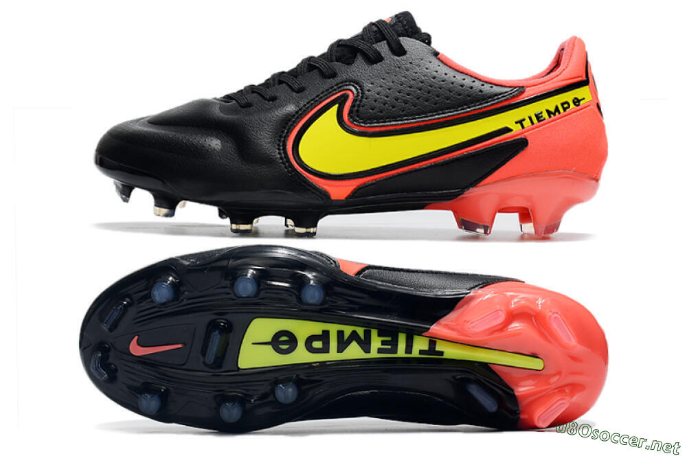 Men's Nike Tiempo Legend 9 Elite FG Football Boots - Black/Yellow/Red 1