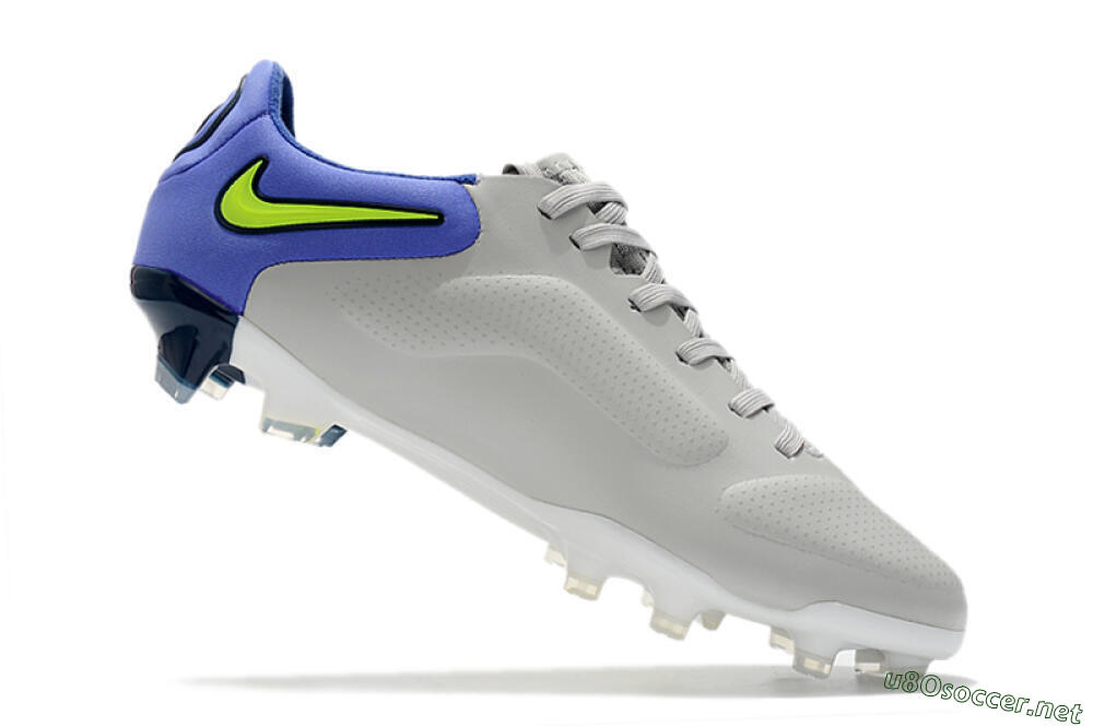 Men's Nike Tiempo Legend 9 Elite FG Football Boots - White/Yellow/Blue 4