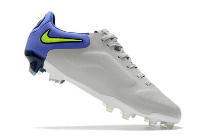 Men's Nike Tiempo Legend 9 Elite FG Football Boots - White/Yellow/Blue