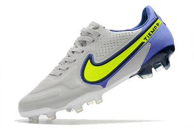 Men's Nike Tiempo Legend 9 Elite FG Football Boots - White/Yellow/Blue