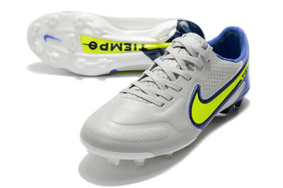 Men's Nike Tiempo Legend 9 Elite FG Football Boots - White/Yellow/Blue