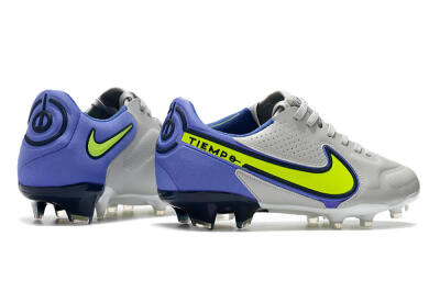 Men's Nike Tiempo Legend 9 Elite FG Football Boots - White/Yellow/Blue