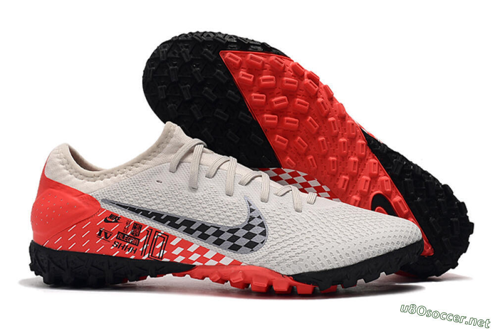 Men's Nike Mercurial Vapor 13 Pro TF Football Shoes - White/Black/Red 2