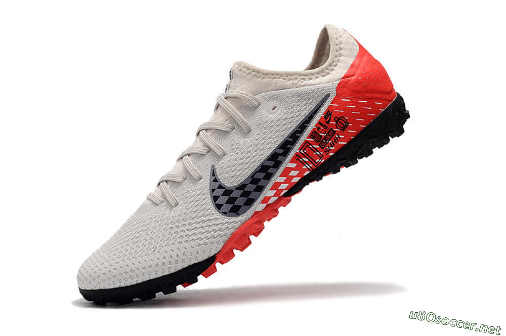 Men's Nike Mercurial Vapor 13 Pro TF Football Shoes - White/Black/Red 6