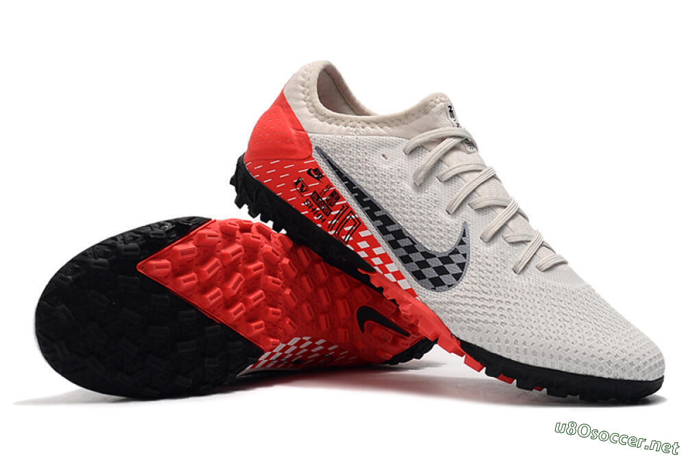 Men's Nike Mercurial Vapor 13 Pro TF Football Shoes - White/Black/Red 7