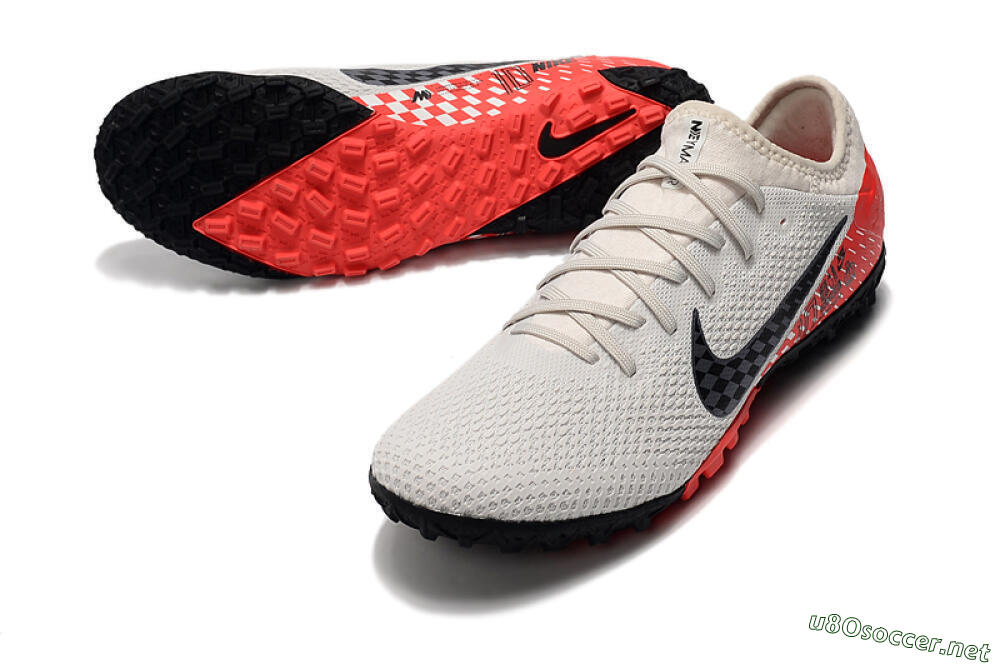 Men's Nike Mercurial Vapor 13 Pro TF Football Shoes - White/Black/Red 3