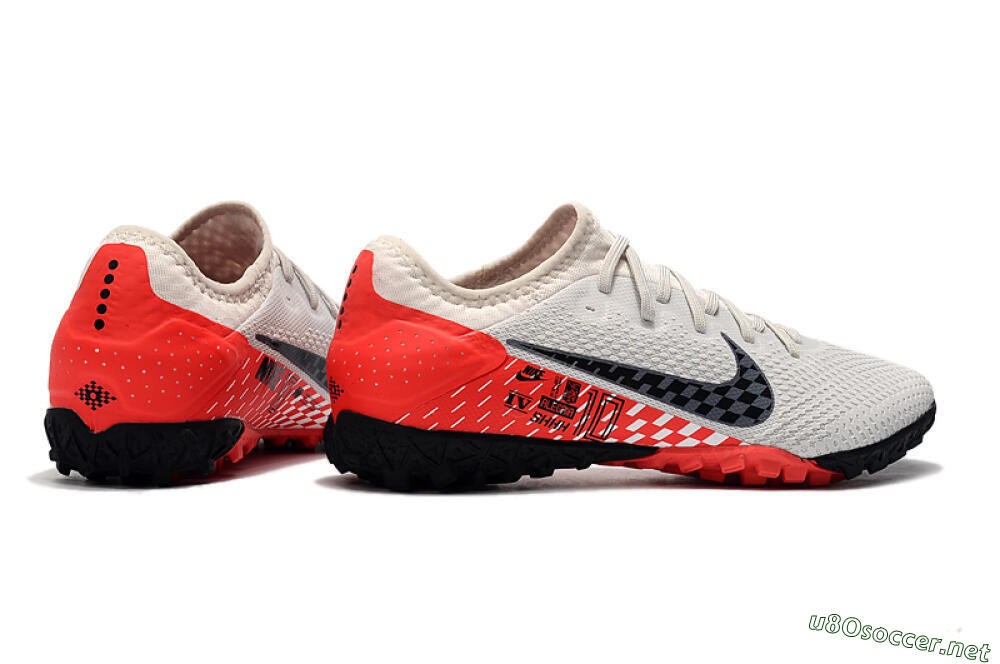 Men's Nike Mercurial Vapor 13 Pro TF Football Shoes - White/Black/Red 9