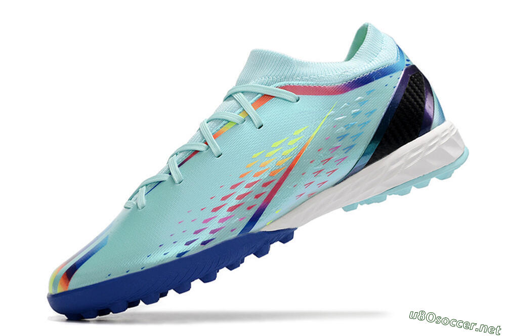 Women's Adidas X Speedportal.3 TF Football Shoes - Jade/Blue/White 5