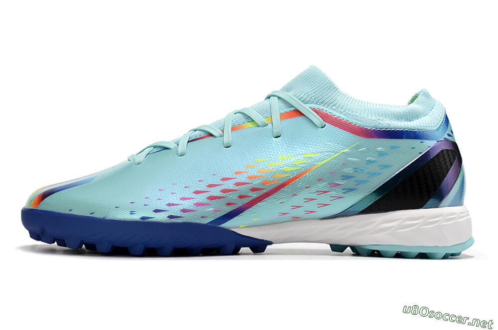 Women's Adidas X Speedportal.3 TF Football Shoes - Jade/Blue/White 0