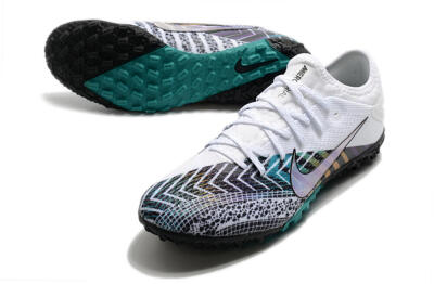 Men's Nike Mercurial Vapor 13 Pro TF Football Shoes - White/Black/Jade