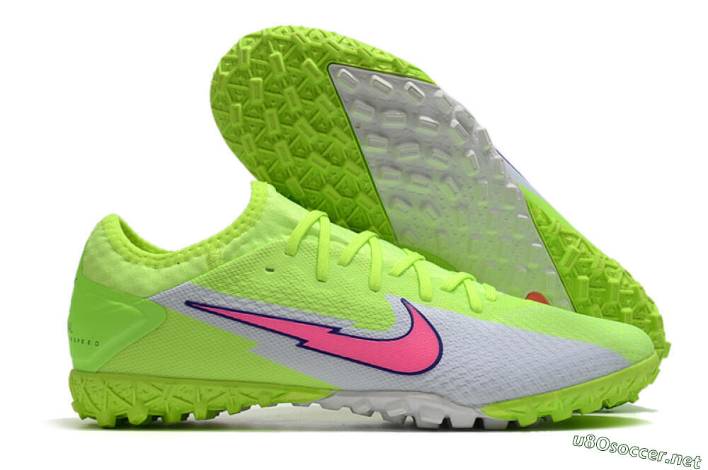Men's Nike Mercurial Vapor 13 Pro TF Football Shoes - Yellow/White/Pink 2