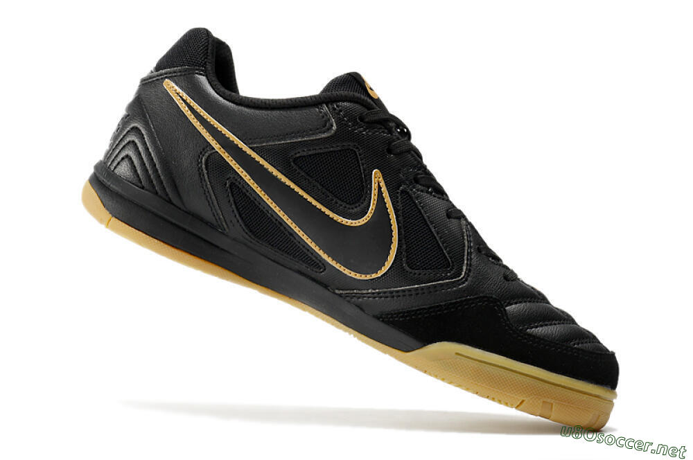 Men's Supreme x Nike SB Gato IC Football Shoes - Black/Brown 4