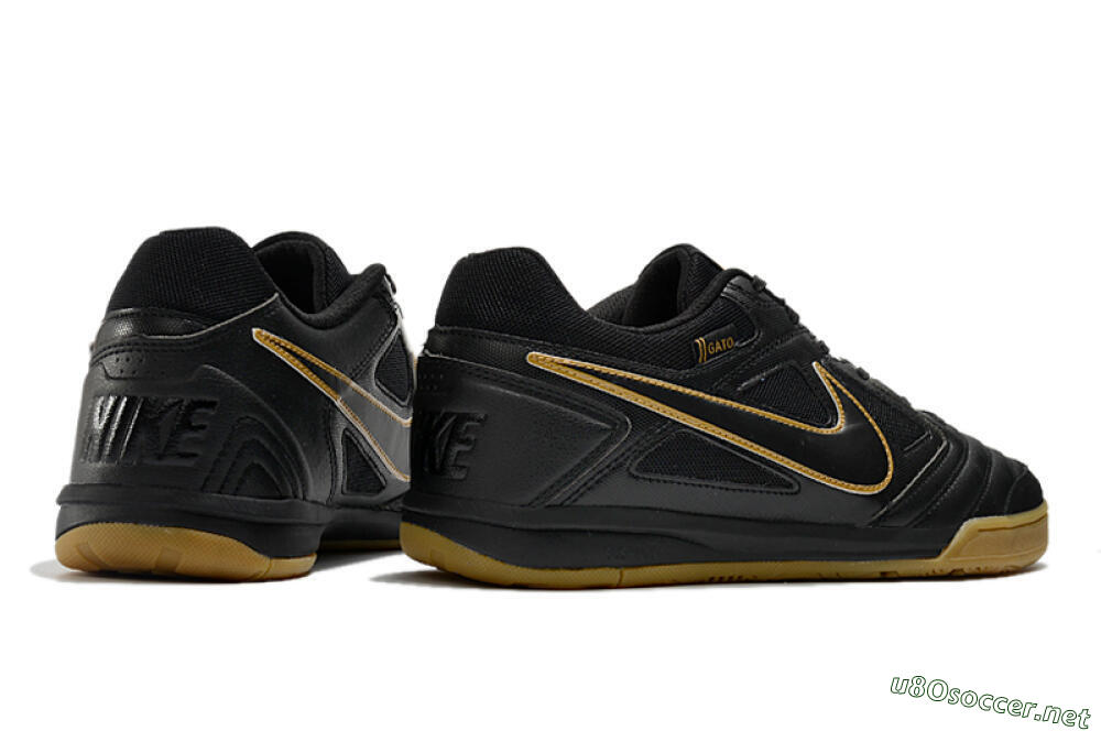 Men's Supreme x Nike SB Gato IC Football Shoes - Black/Brown 6
