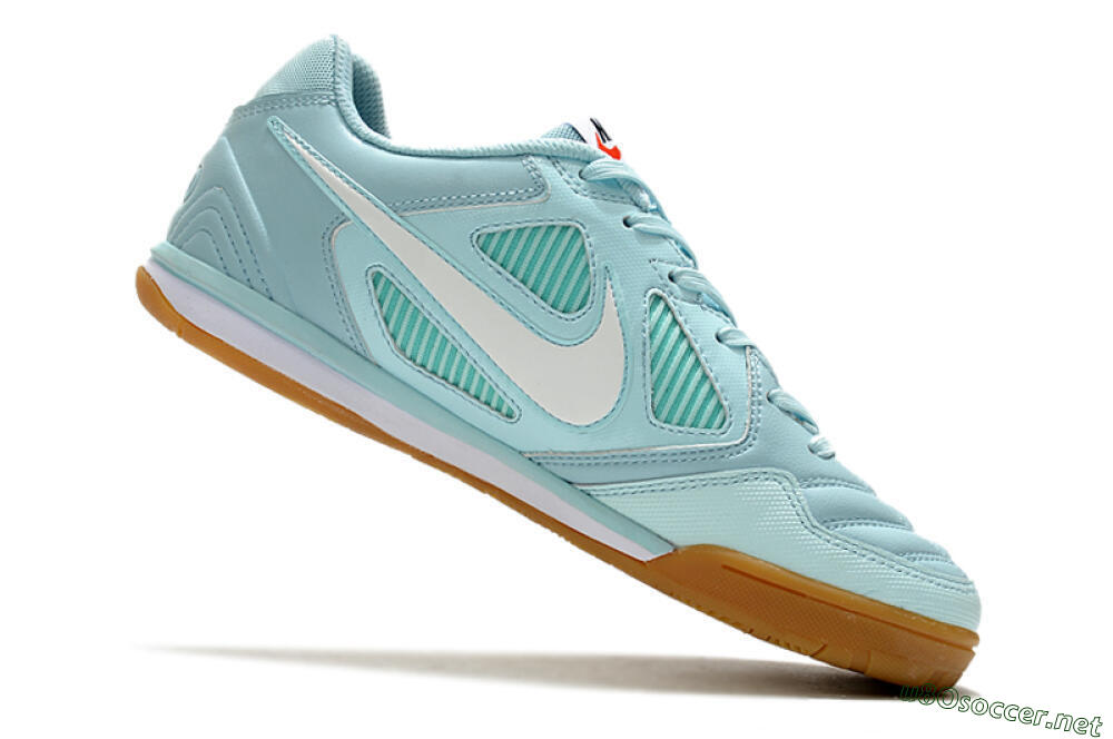 Men's Supreme x Nike SB Gato IC Football Shoes - Jade/White/Brown 4