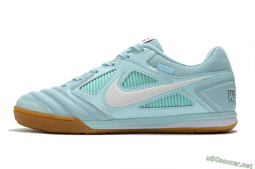 Men's Supreme x Nike SB Gato IC Football Shoes - Jade/White/Brown 0