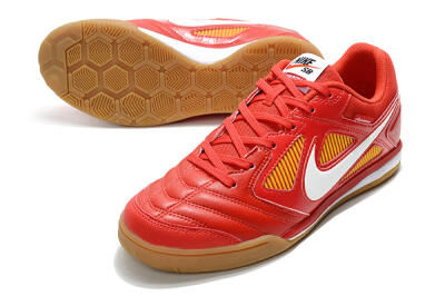 Men's Supreme x Nike SB Gato IC Football Shoes - Red/White/Yellow