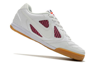 Men's Supreme x Nike SB Gato IC Football Shoes - White/Red/Brown