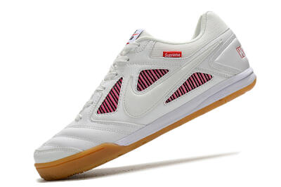 Men's Supreme x Nike SB Gato IC Football Shoes - White/Red/Brown
