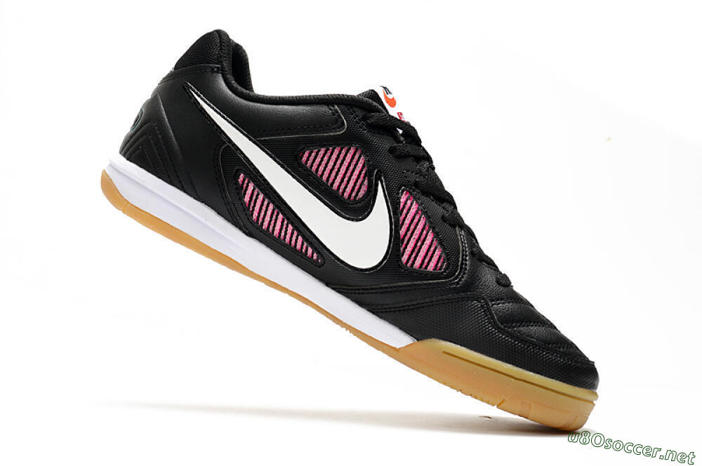 Men's Supreme x Nike SB Gato IC Football Shoes - Black/White/Red 4