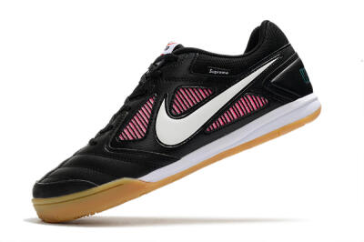 Men's Supreme x Nike SB Gato IC Football Shoes - Black/White/Red