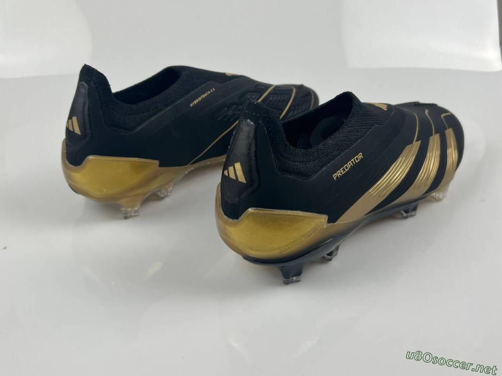 Men's Adidas Predator Accuracy+ Laceless FG Football Boots - Black/Gold