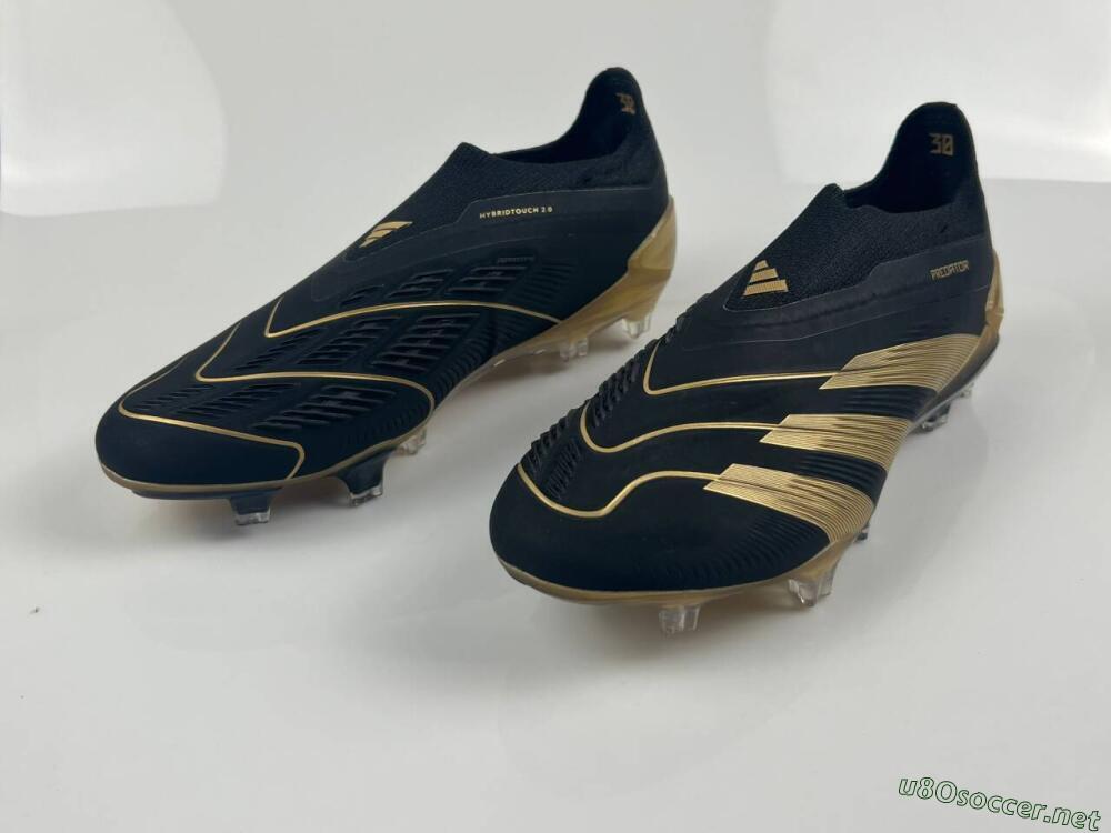 Men's Adidas Predator Accuracy+ Laceless FG Football Boots - Black/Gold