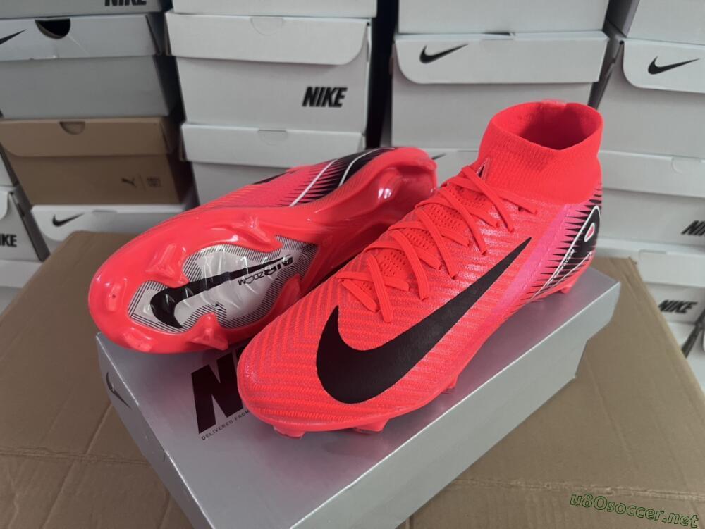 Women's Nike Air Zoom Mercurial Superfly 10 Elite FG Football Boots - Red/Black/White