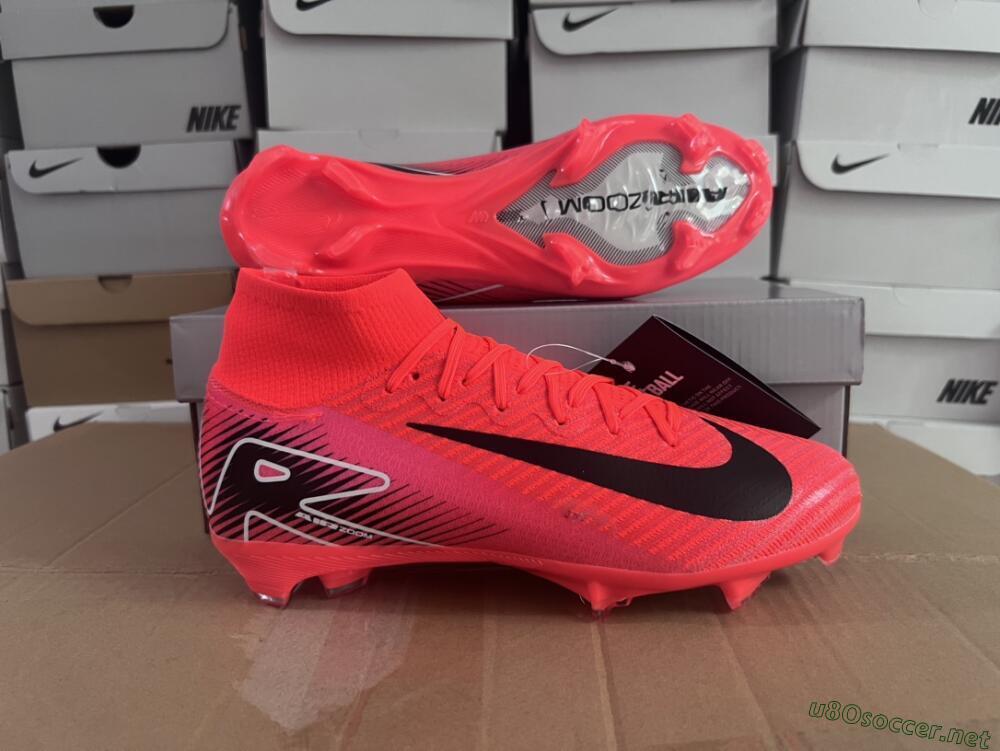 Women's Nike Air Zoom Mercurial Superfly 10 Elite FG Football Boots - Red/Black/White