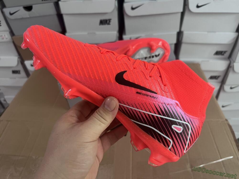 Women's Nike Air Zoom Mercurial Superfly 10 Elite FG Football Boots - Red/Black/White