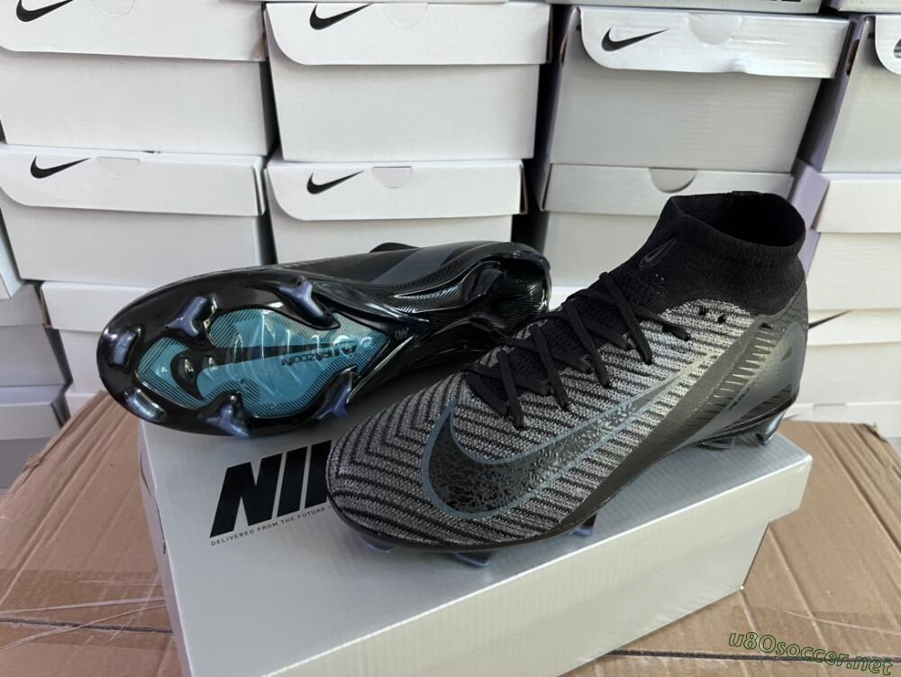 Men's Nike Air Zoom Mercurial Superfly 10 Elite FG Football Boots - Black/Jade/Blue