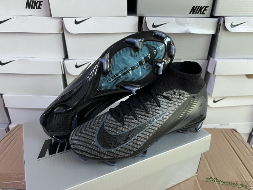 Men's Nike Air Zoom Mercurial Superfly 10 Elite FG Football Boots - Black/Jade/Blue