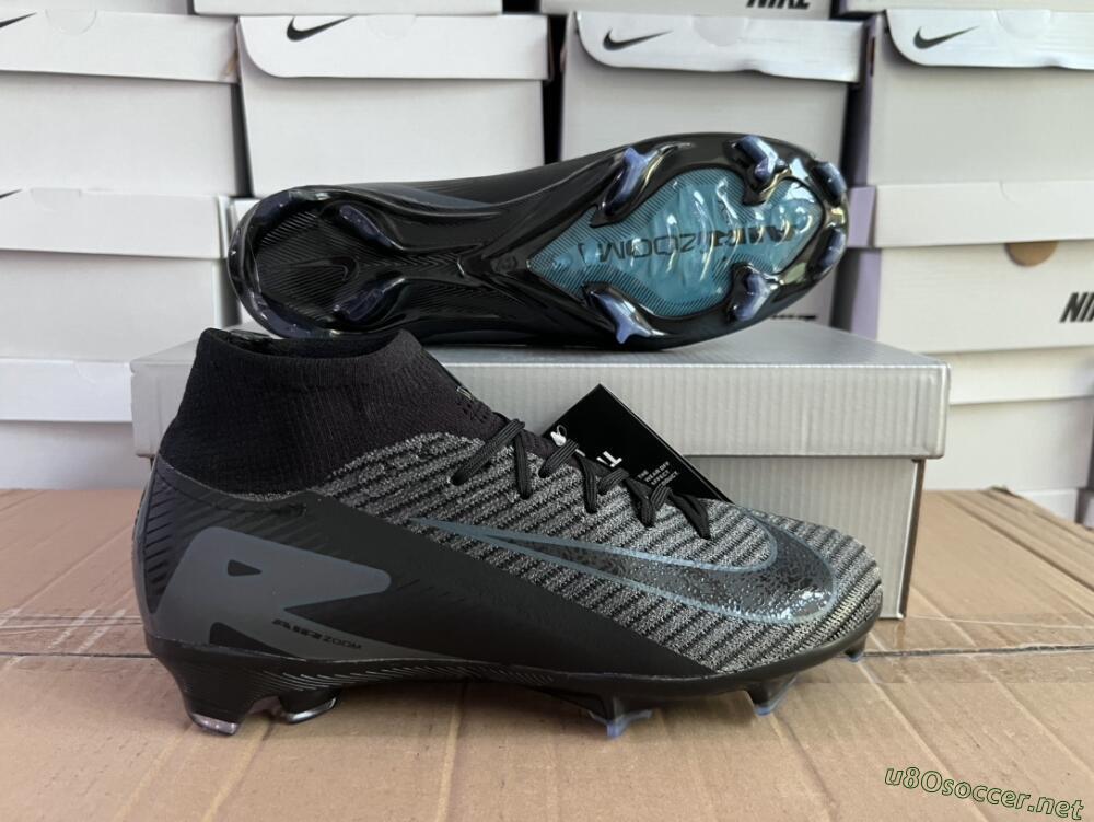 Men's Nike Air Zoom Mercurial Superfly 10 Elite FG Football Boots - Black/Jade/Blue