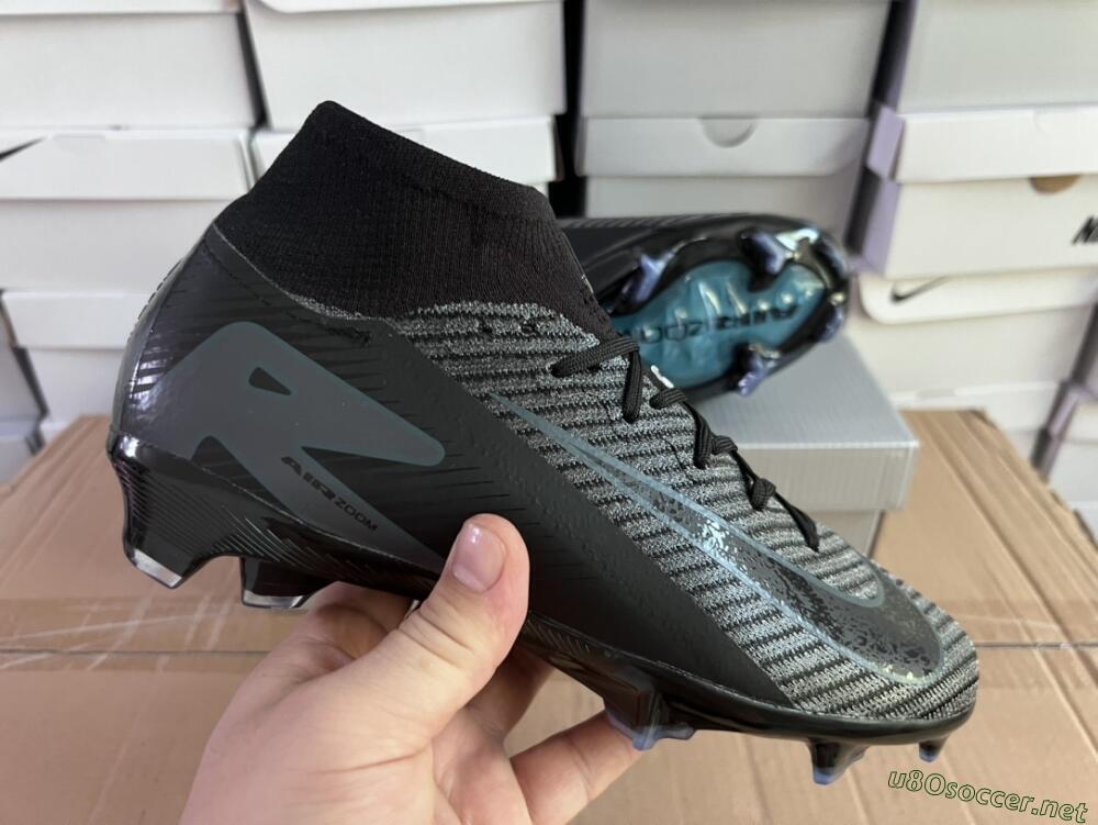 Men's Nike Air Zoom Mercurial Superfly 10 Elite FG Football Boots - Black/Jade/Blue