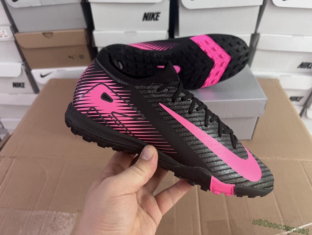 Unisex Nike Air Zoom Mercurial Vapor 16 Elite TF Football Shoes - Black/Pink